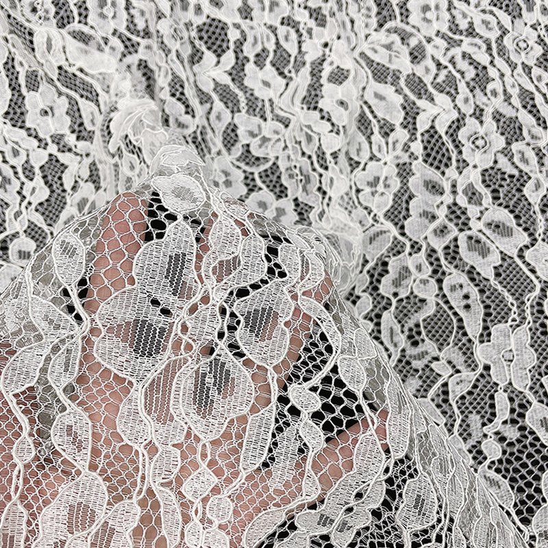 Lace Trim Dress Eyelash Nylon Lace Fabric for Women's Wear Wholesale S 6